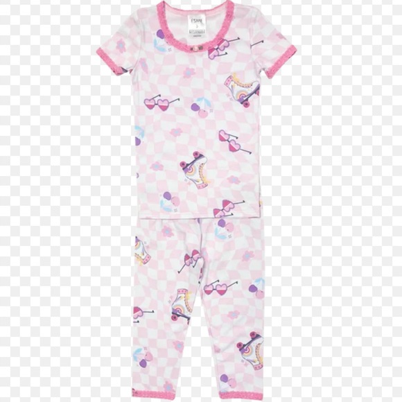 Esme size 12 pajama tee and capri in roller skate print. Run slim - Picture 2 of 8